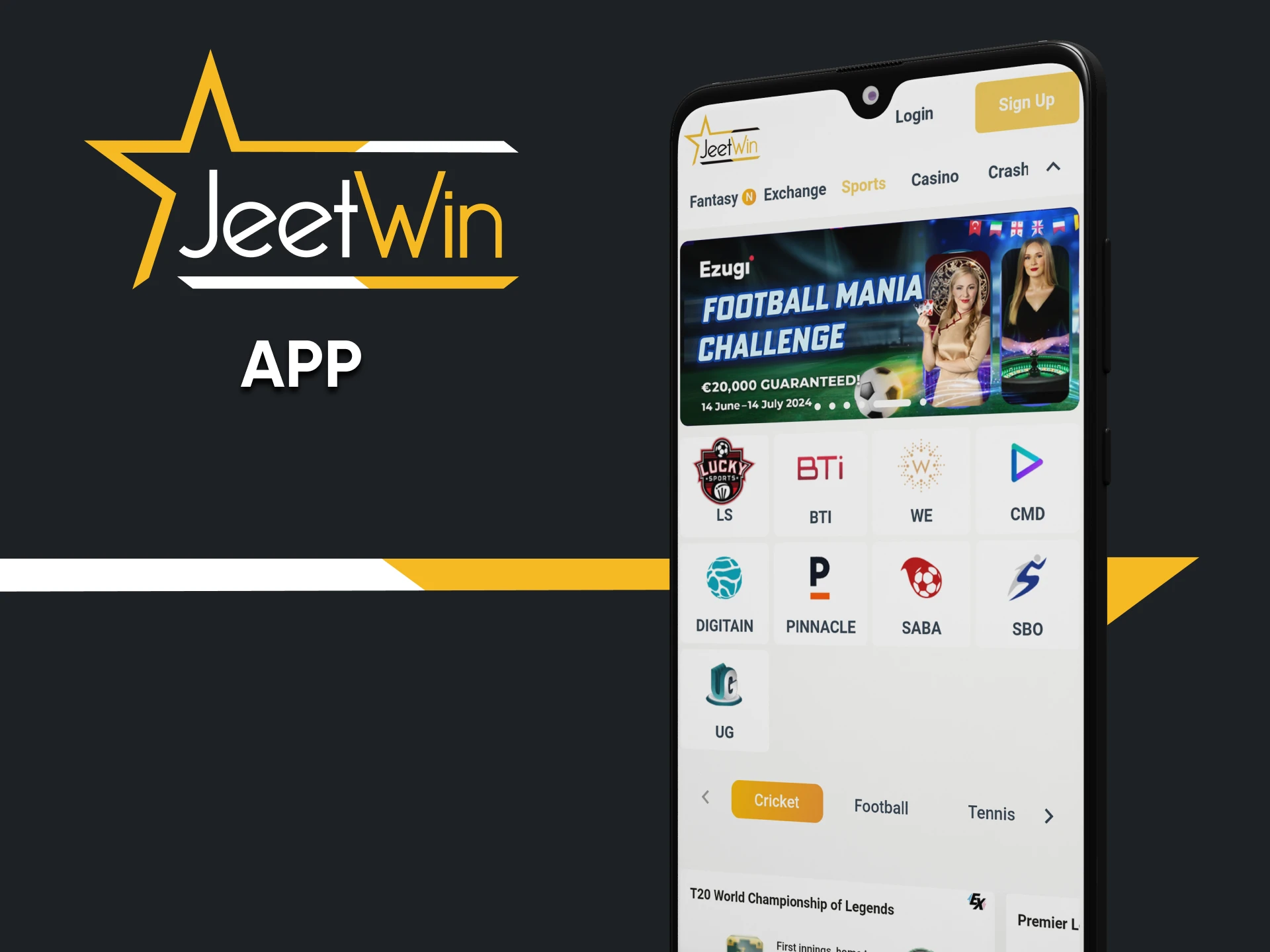 Download the Jeetwin app for your smartphone.