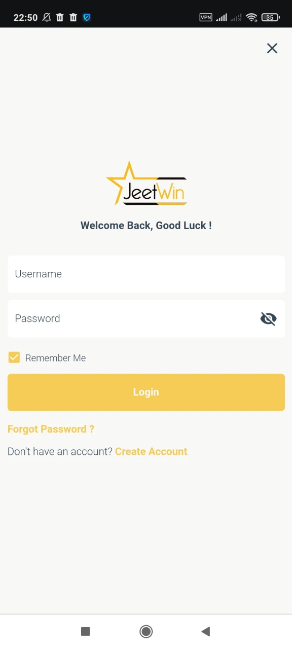 Login to Jeetwin betting app.