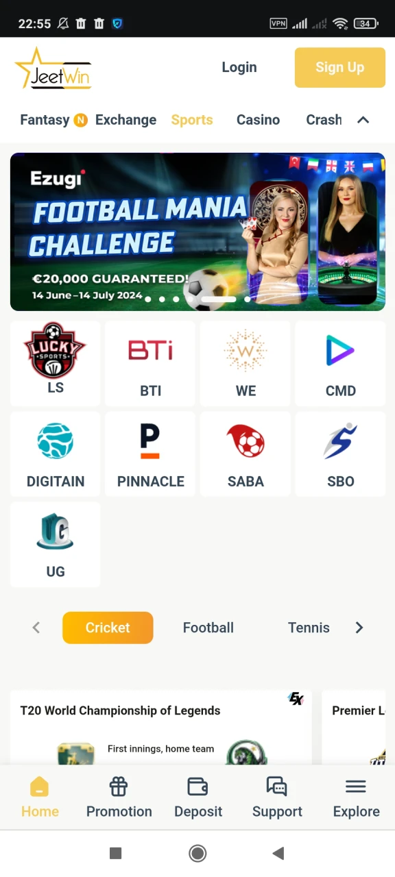 Wait for the event results to finish in the Jeetwin application.