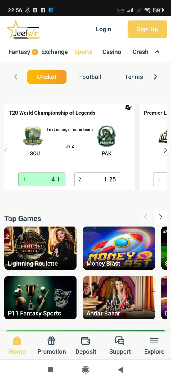 Place your bet on the Jeetwin app.