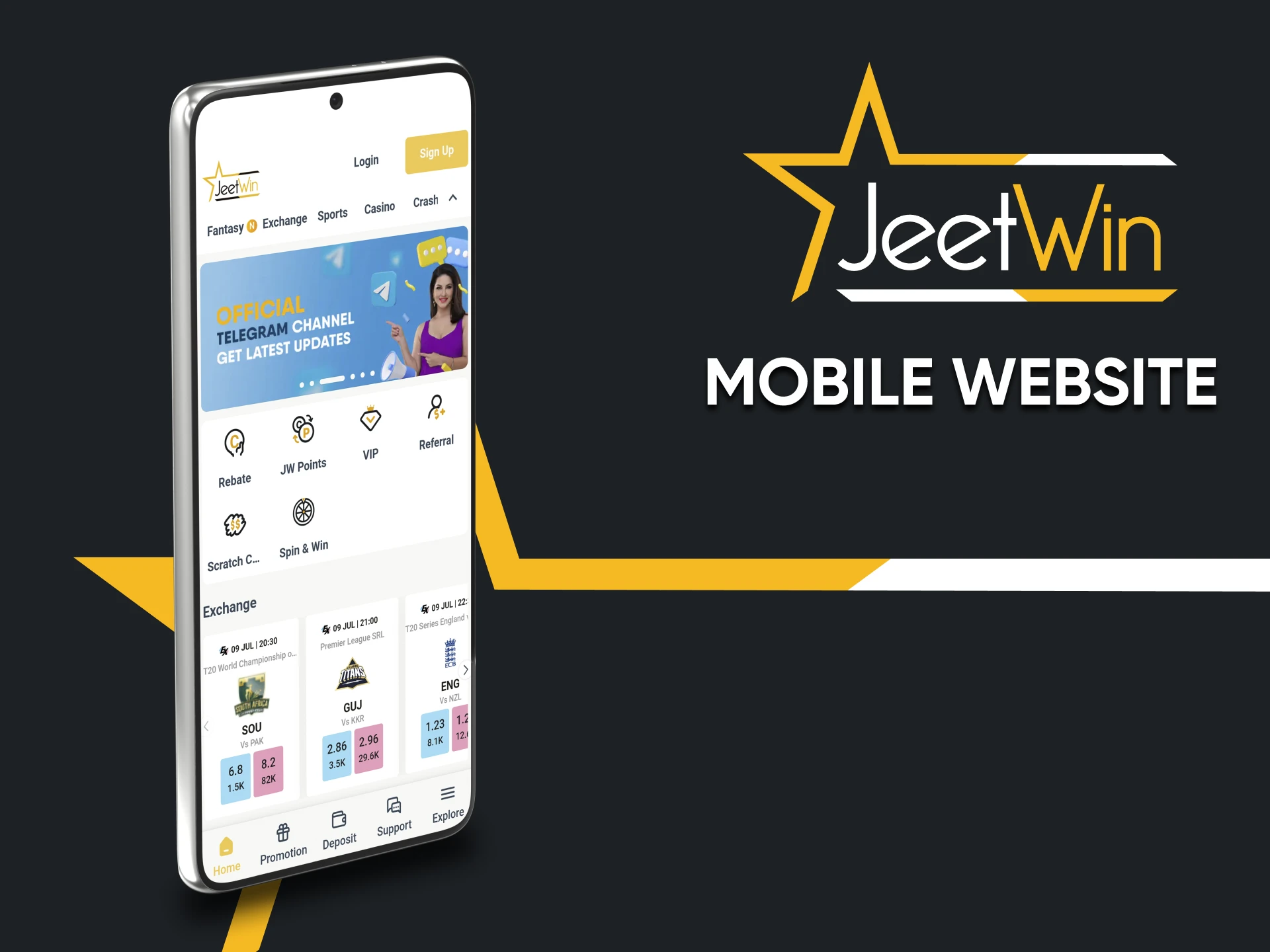 Visit the mobile version of the Jeetwin website.