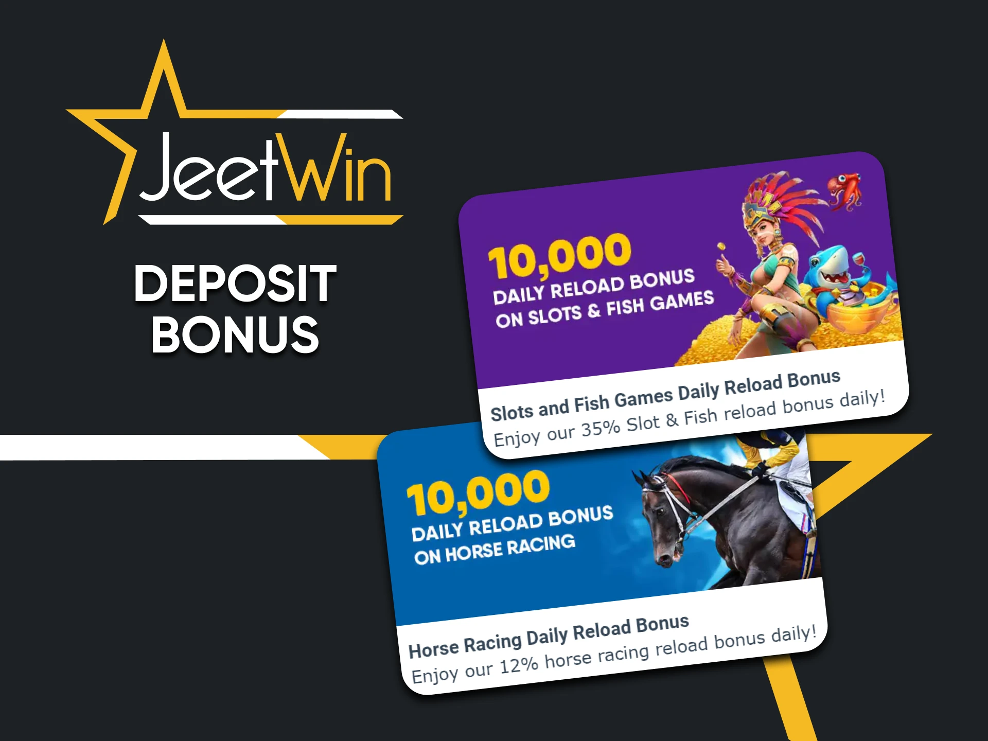 Jeetwin gives deposit bonuses.