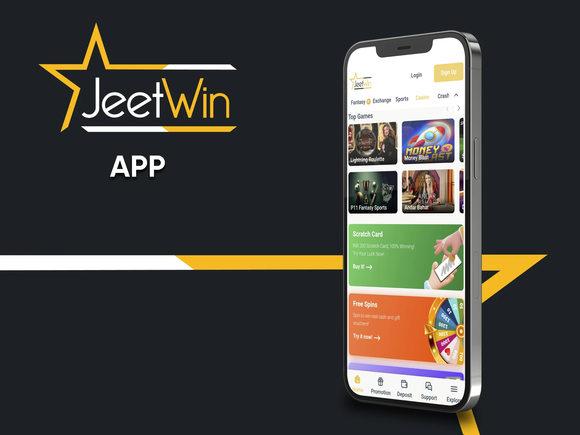 Play casino through Jeetwin app.