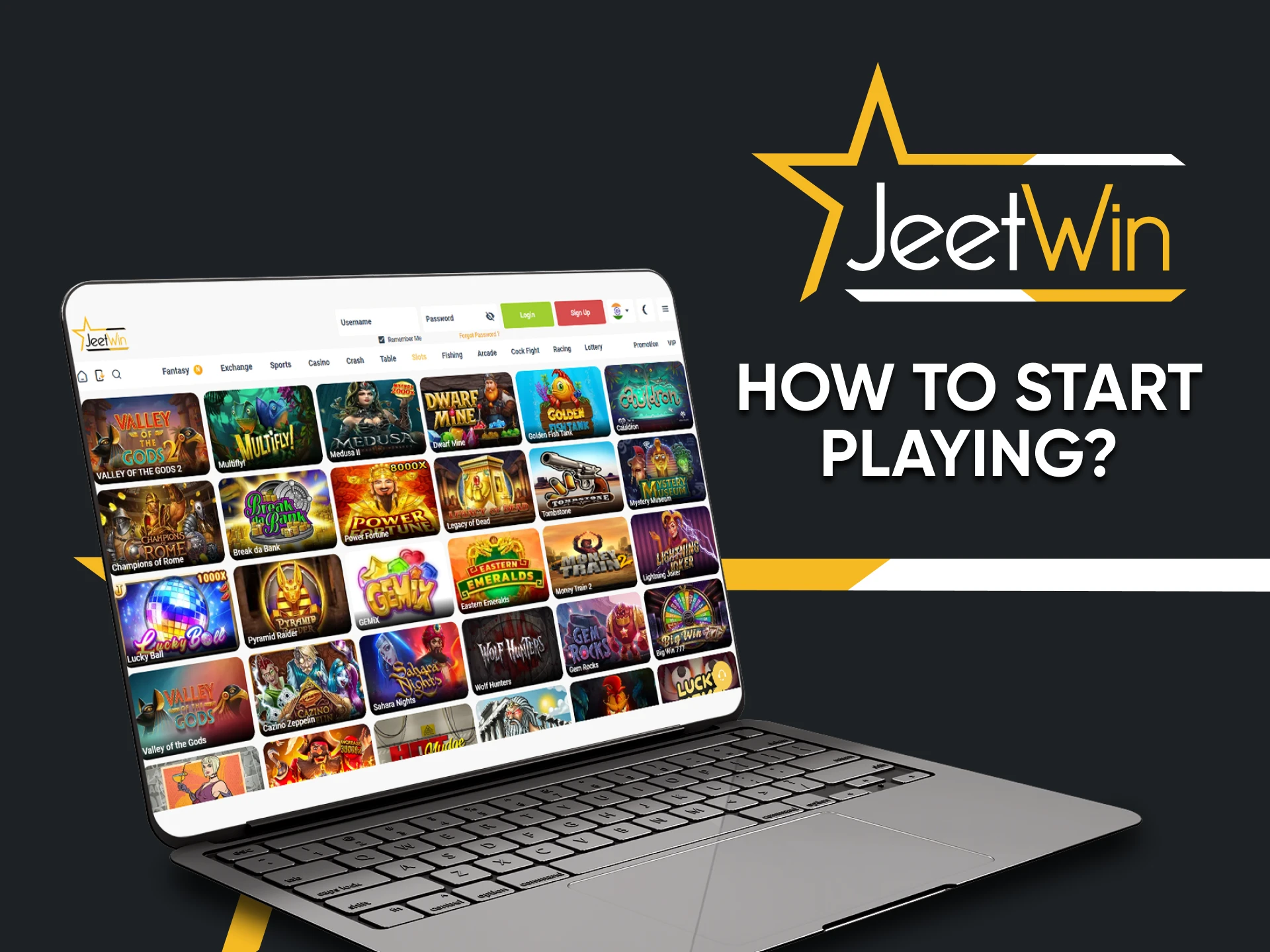 Go to the casino section for games on Jeetwin.