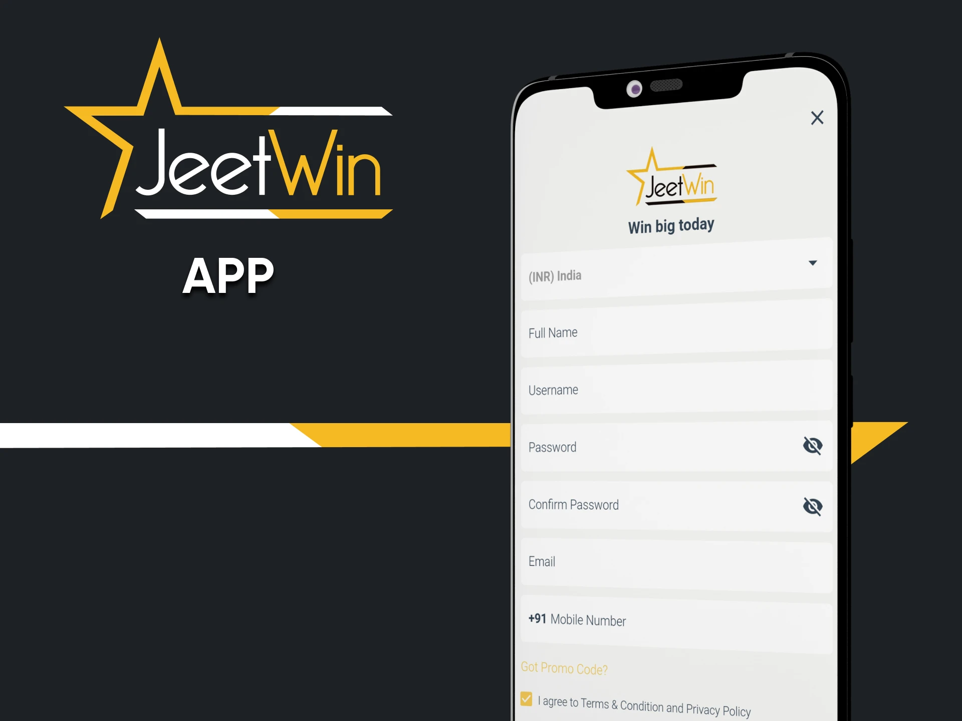 You can register in the Jeetwin application.