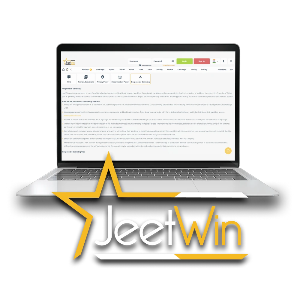 Play and bet responsibly at Jeetwin.