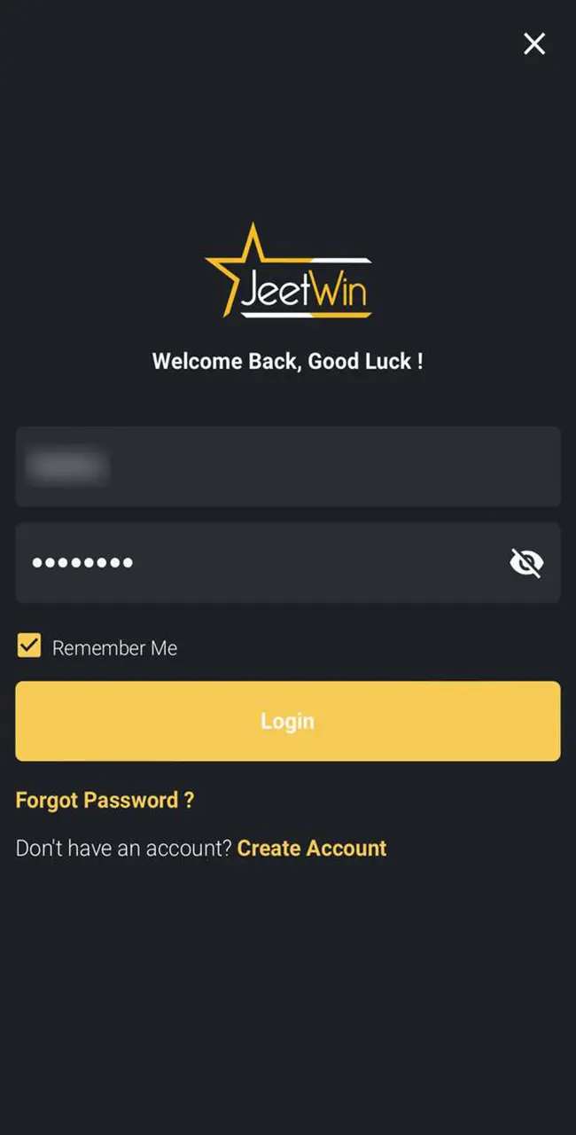Launch the site and log in to your Jeetwin Casino account.