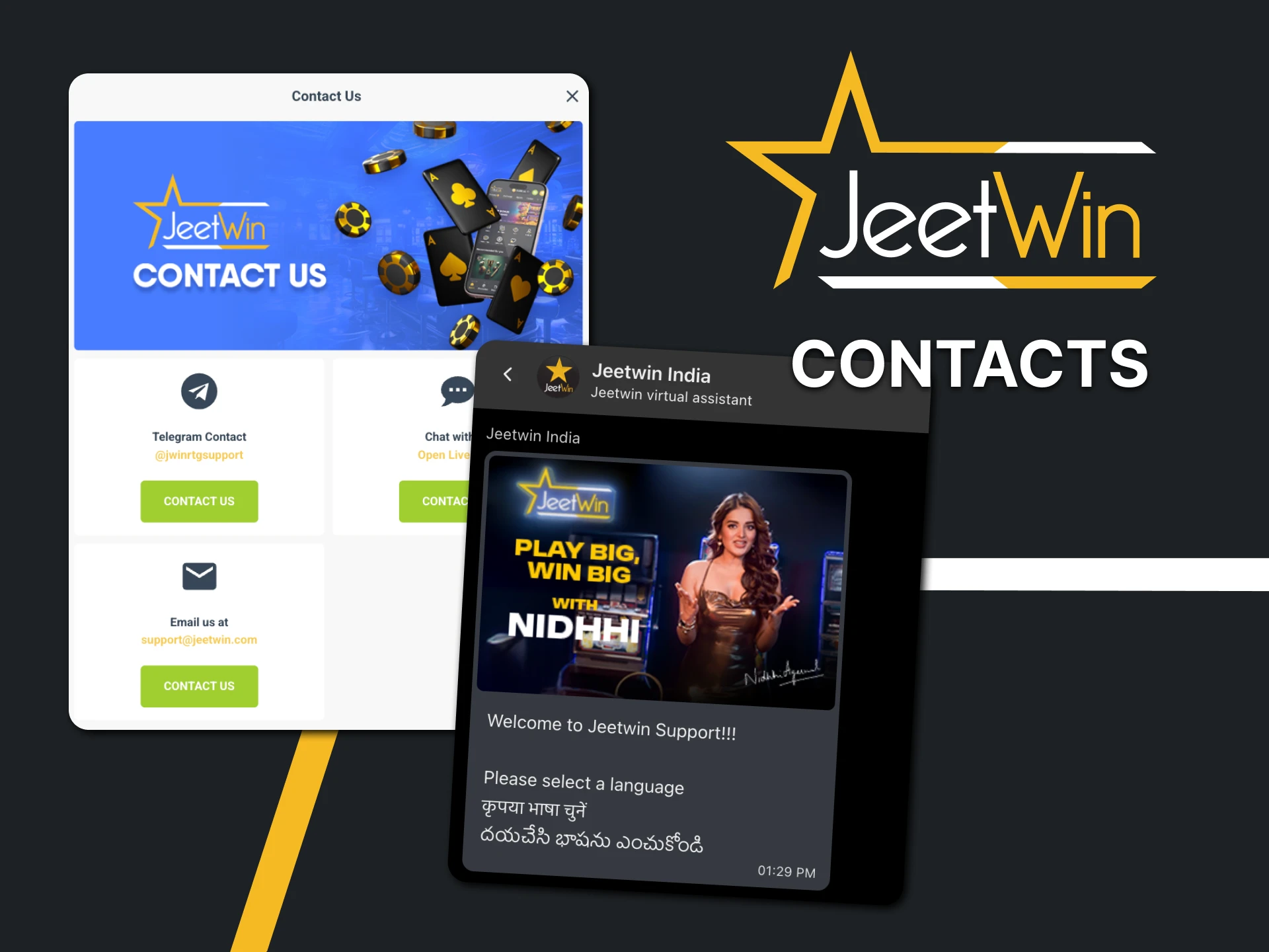 We will tell you how to contact Jeetwin.