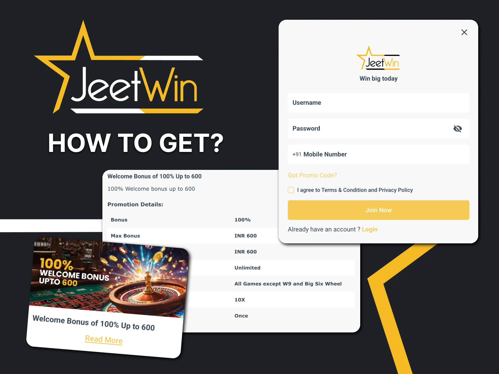 We will tell you how to get bonuses from Jeetwin.