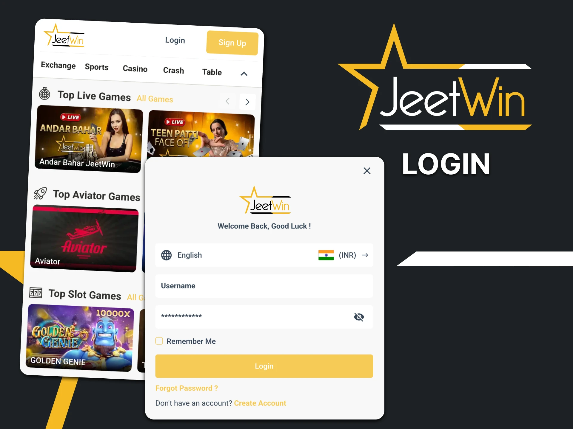 Login to your Jeetwin account.