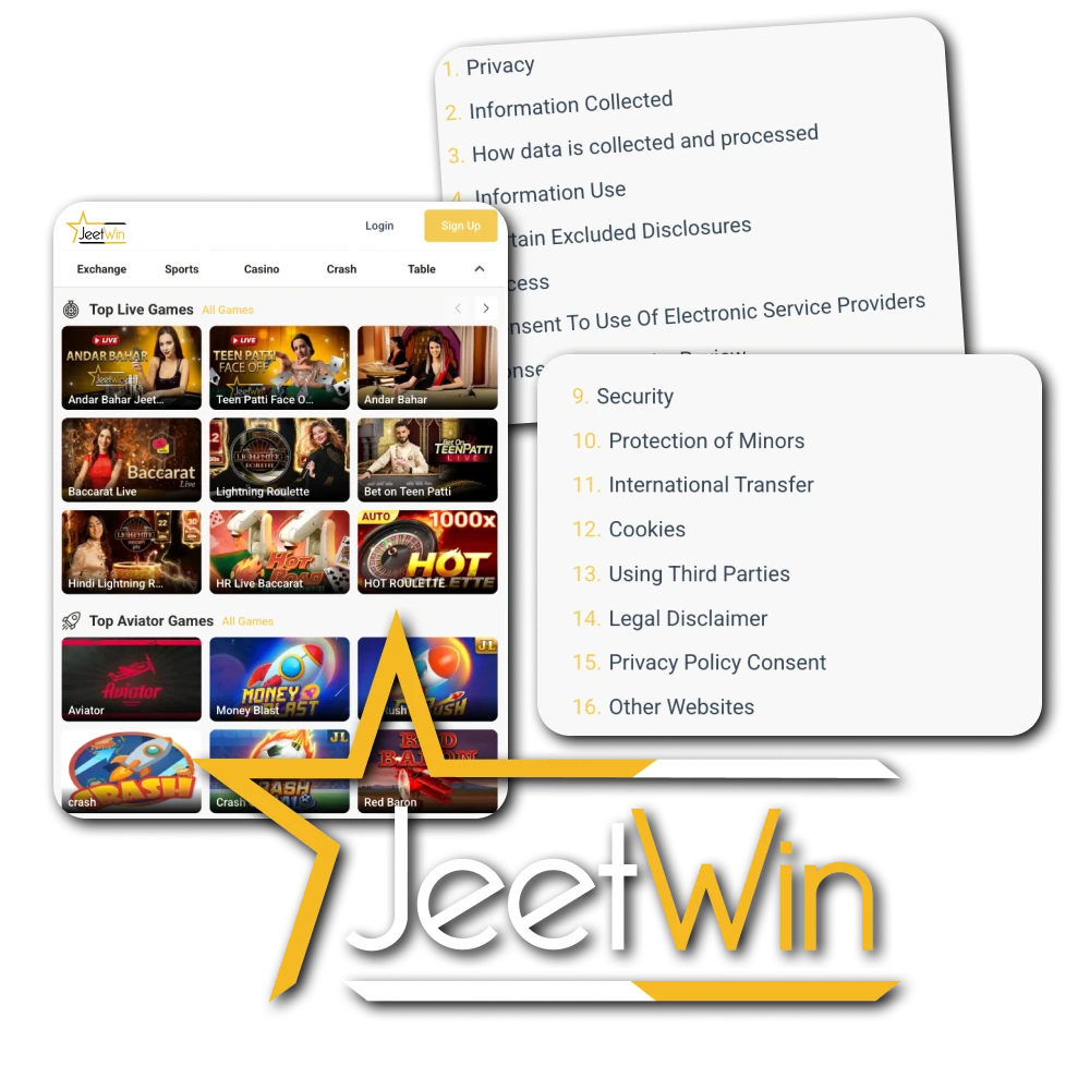 We will tell you about the privacy policy of the Jeetwin website.