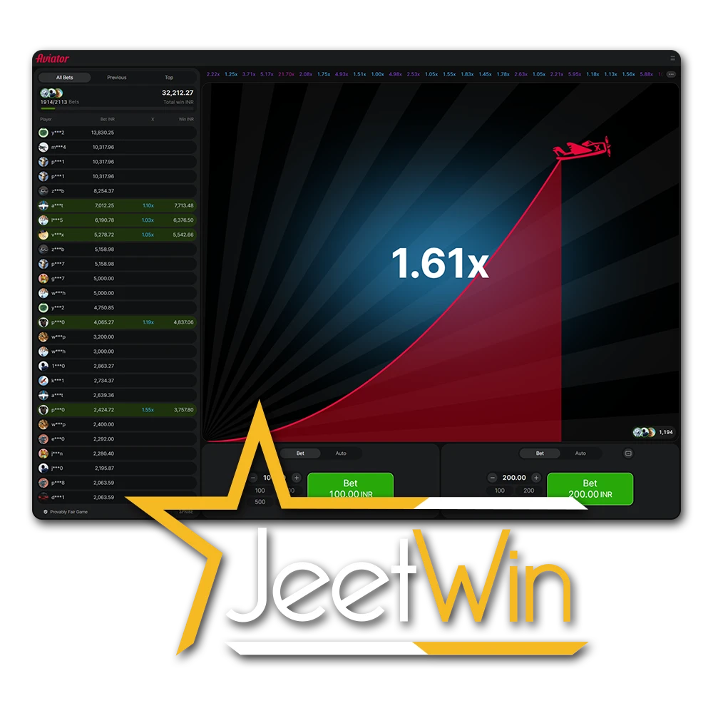 Play Jeetwin Aviator for real money and get a welcome bonus.