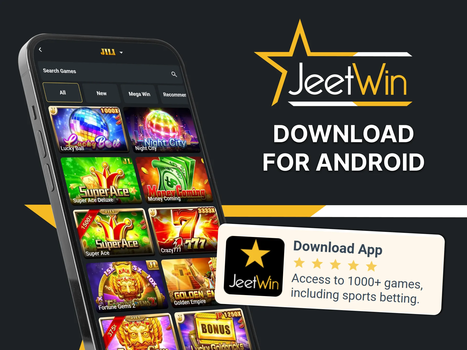 Download Jeetwin Android app in few clicks.
